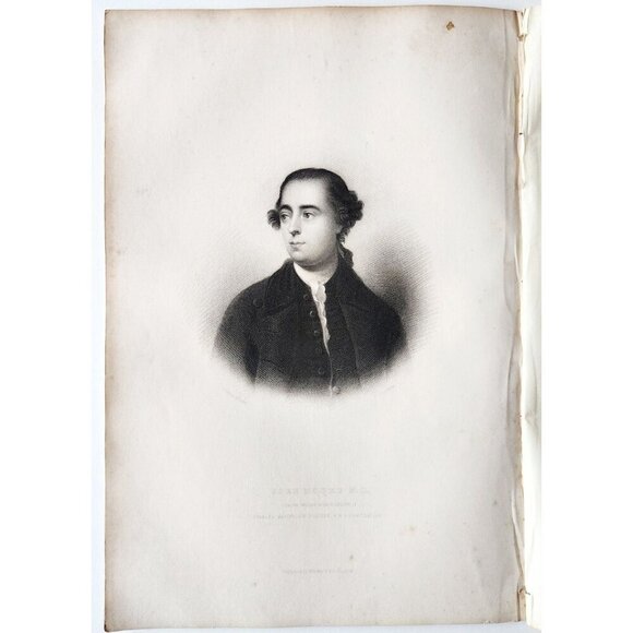 1844 John Moore M.D. Engraving Victorian Scotland Doctor Portrait DWSS20 - Picture 2 of 2